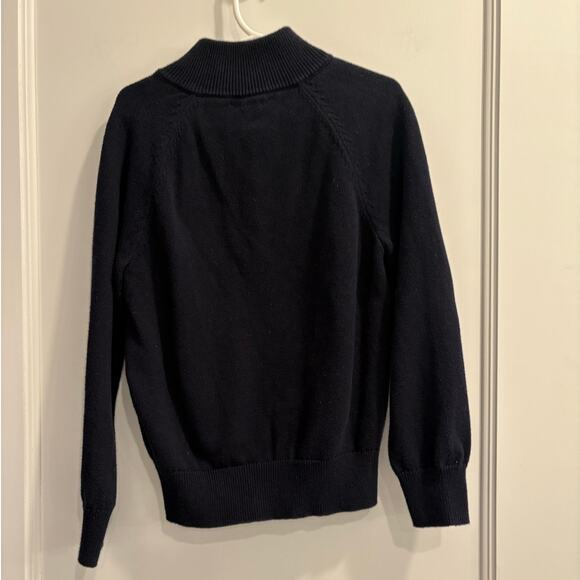 Crewcuts J.Crew Size Small 6 - 7 Boys Navy Quarter Zip Cotton Cashmere Sweater - Picture 2 of 6